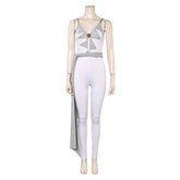 Retro Style ABBA 70er Jahr Agnetha Faltskong weiß Overall Cosplay Outfits
